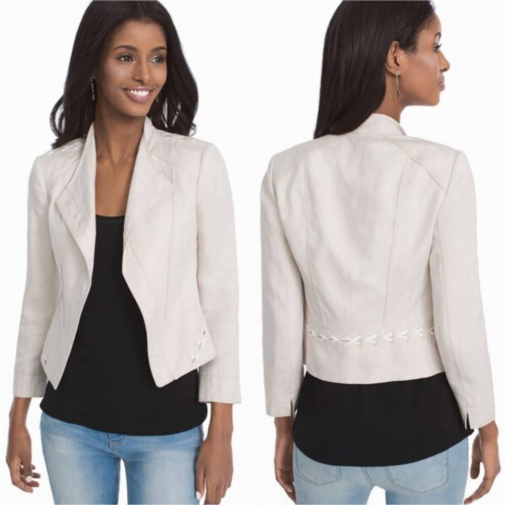 White House Black Market Cream Jacket